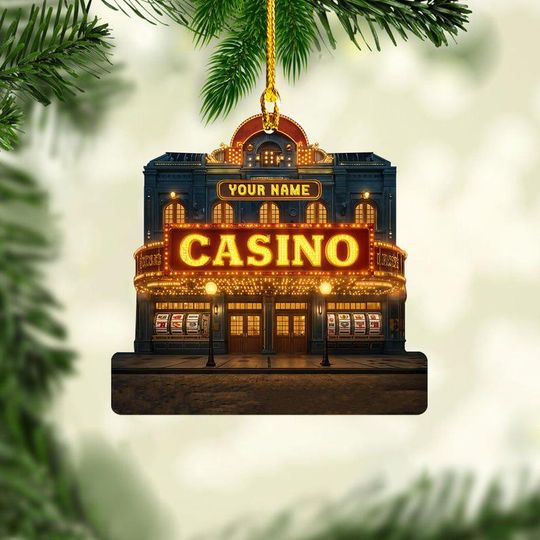 Discover Personalized Casino Christmas Ornament, Casino Ornament, Casino Christmas Ornament, Gift For Casino Lovers, Tree Hanging Decor