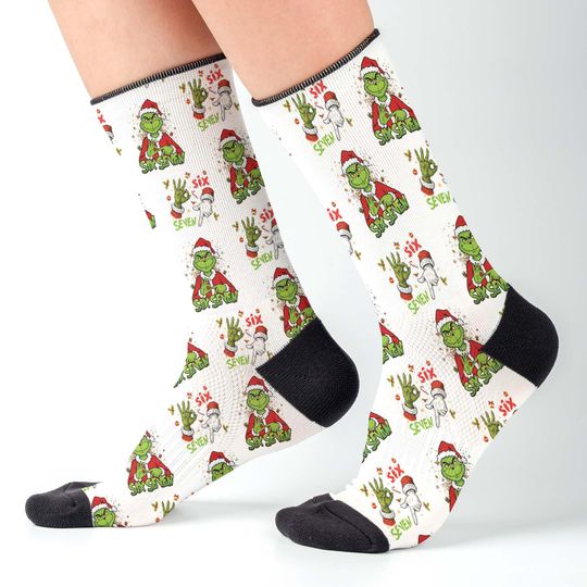 Discover Funny funny character Christmas Socks, Six Seven Holiday Socks, Christmas Novelty Socks, Christmas Gift, Funny Holiday Accessories Christmas Stocking