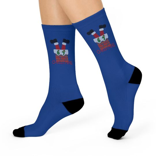 Discover Funny Trending 67 Christmas Cushioned Crew Socks Gift for Teens 6-7 Teenager Present Holiday 6 7 Apparel 6-7 Stocking Stuffers Teens