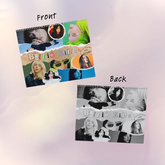 Billie Eilish Wall Calendar 2026- Aesthetic Y2K Collage Calendar for Home & Office