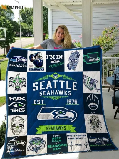 Discover Seattle Seahawks Quilt Blanket For Fans Home Decor Gift