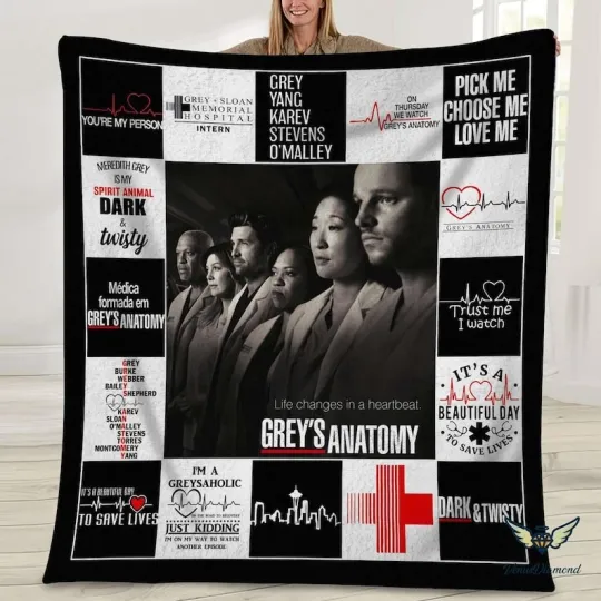Discover Grey’s Anatomy Blanket – Grey’s Anatomy Fleece Blanket, Medical TV Series Blanke