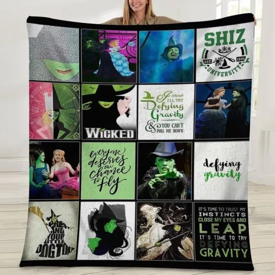 Discover Wicked Broadway Art Fleece  Blanket - "Wicked" the musical- inspired Fan