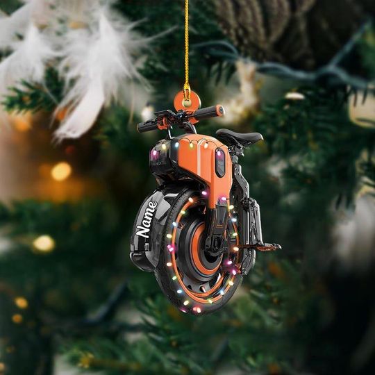 Discover Custom Electric Unicycle Christmas Ornaments, Electric Unicycle lovers Gift, Christmas Gifts, Electric Unicycle Xmas Ornament