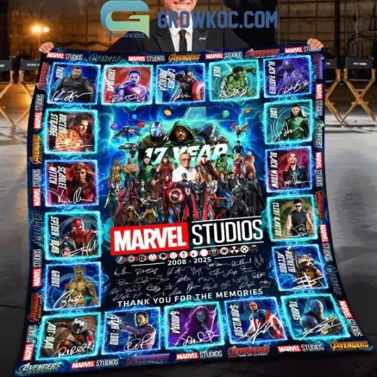 Discover Marvel Studios 17th Anniversary 2008 2025 Memories Fleece Blanket Quilt