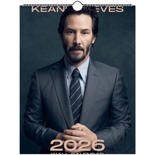 Discover Keanu Reeves 2026 Wall Calendar