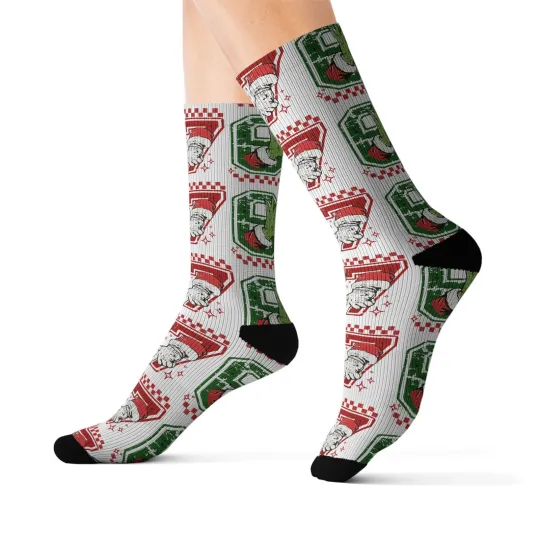 67 Pattern Sublimation Socks | Christmas Holiday Crew Socks
