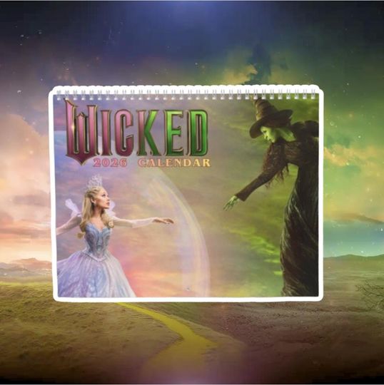 Discover Wicked Musical wall Calendar | Wicked for Good Christmas Gift | Elphaba and Glinda