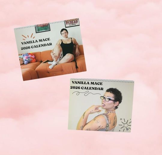 Discover Vanilla Mace Streamer Christmas Gift Wall Calendar (2026)