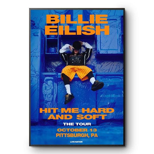 Discover Billie Eilish Hit Me Hard and Soft Tour 2025 Pittsburgh PA Poster Art