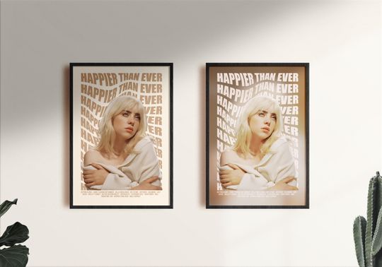 Billie Eilish Happier Than Ever Poster Premium Matte Vertical