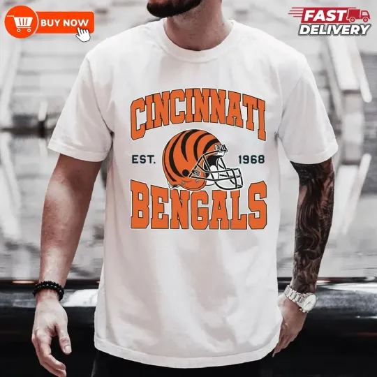 Discover Cincinnati Bengals Est 1920 Team Helmet football Football TShirt - Multicolors, S-5XL