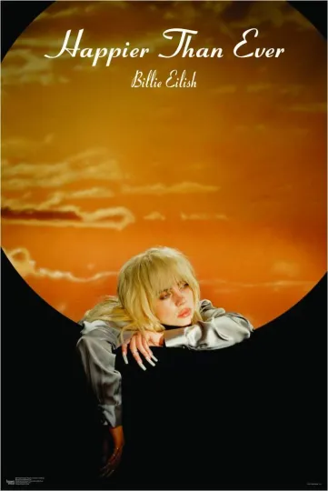 Discover Billie Eilish - Happier Than Ever - Goldwing Poster - 24" x 36"