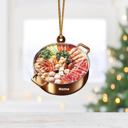 Discover Personalized Hot Pot Ornament, Hot Pot Christmas Ornament, Hot Pot Lovers Ornament, Chef Ornament Gift, Cooking Ornament Gift