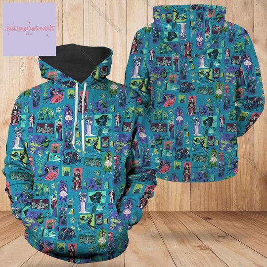 Haunted Mansion 3D Hoodie, Halloween Horror Movie Hoodie, Foolish Mortals Hoodie, Halloween Gift