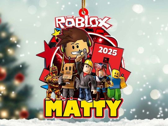 Personalized Roblox Ornament 2025, Video Gaming Ornament, Roblox Ornaments, Personalized Ornament, Personalized Video Game Ornament