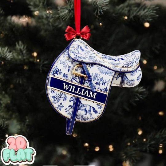 Discover Personalized Equestrian Saddle Xmas Ornament, Xmas Gift For Horse Riding Lovers, Horse Riding Gift, XmasHorse Ornament, Horseback Rider Gift
