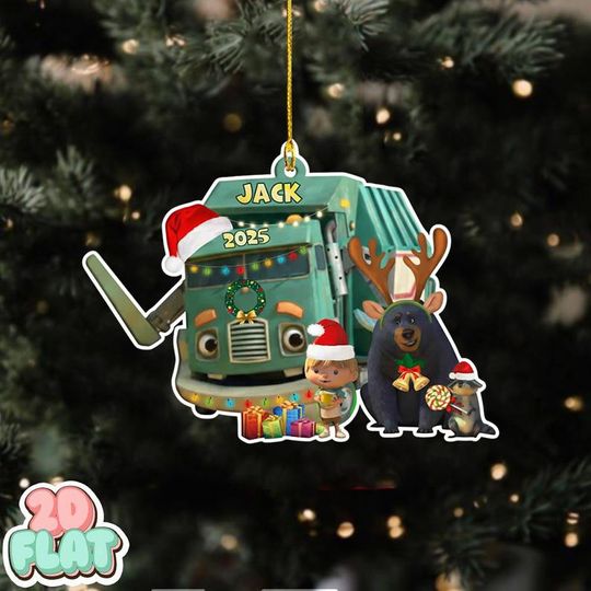 Personalized Trash Truck Ornament, Trash Truck Christmas Ornament, Trash Truck Birthday, Trash Truck Gifts, Personalized Christmas Ornament