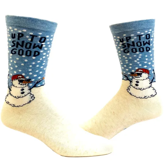Discover Men's Up to Snow Good Socks Funny Christmas Winter Weather Snowman Novelty