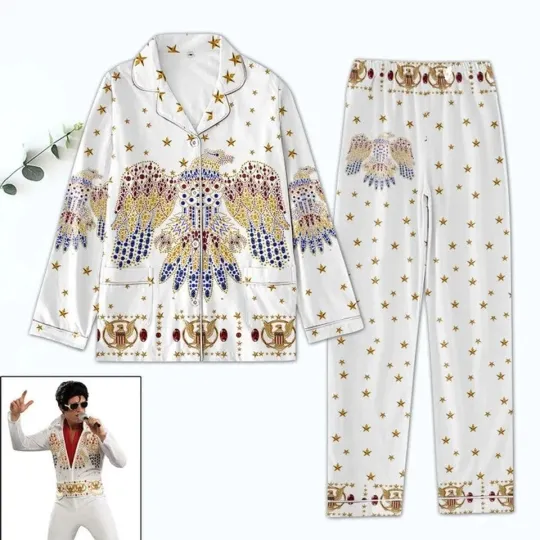 Elvis Presley Pajamas Set, Elvis Presley Thick Pajamas, Elvis Presley Night PJM