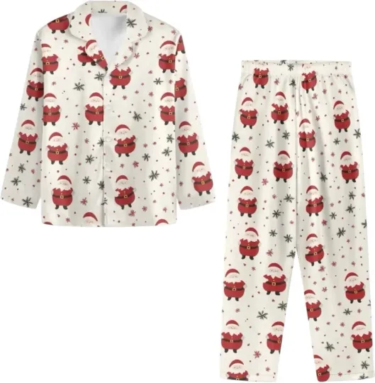 Discover Pajamas Santa Clause Pattern Print, Gift For Dog Lovers, Christmas Pajamas