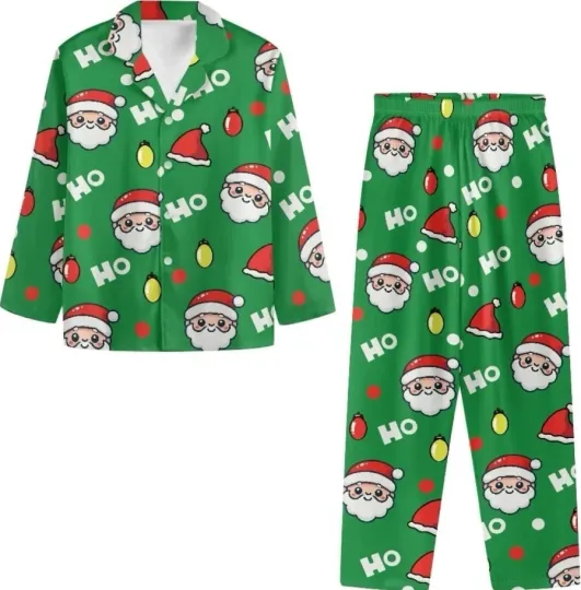 Discover Pajamas Santa Clause Green Ho-Ho-Ho Print, Gift For Dog Lovers