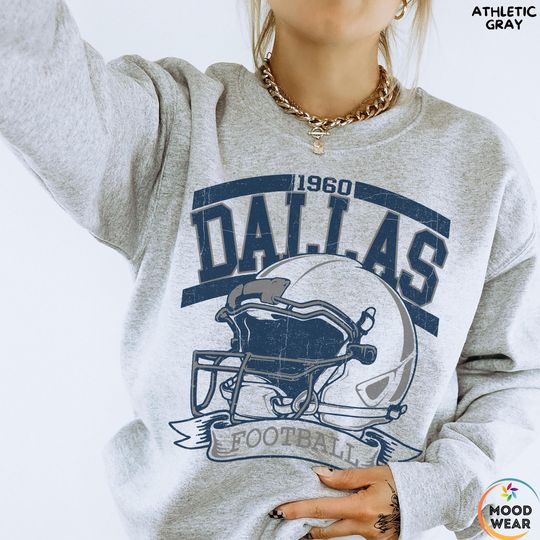 Discover Vintage Dallas Football Sweatshirt, Trendy Dallas Football Fan Gift, Dallas Game Day Shirt, Dallas Shirt, Game Day Shirt
