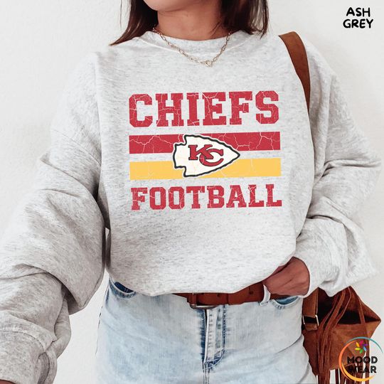 Vintage Chiefs Football Shirt, Chiefs Shirt, American Football Crewneck, Retro Kansas City Sweatshirt, Game Day Shirt, Football Sweatshirt