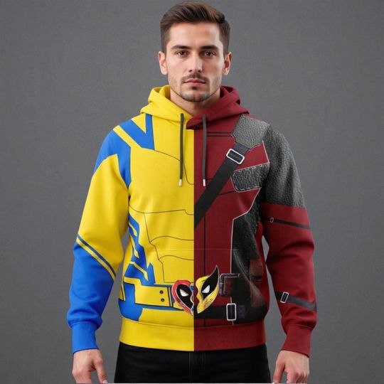 Discover Deadpool & Wolverine 3D Cosplay Hoodie