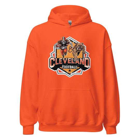 Discover Vintage Cleveland Skeleton Football Team Hoodie, Sports Fan Gift