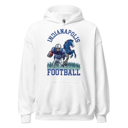 Discover Vintage Indianapolis Skeleton Football Team Hoodie, Sports Fan Gift