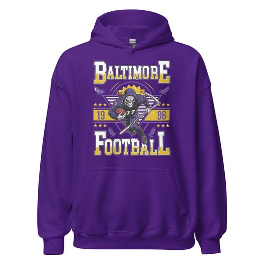 Discover Vintage Baltimore Football Football Team Hoodie, Sports Fan Gift