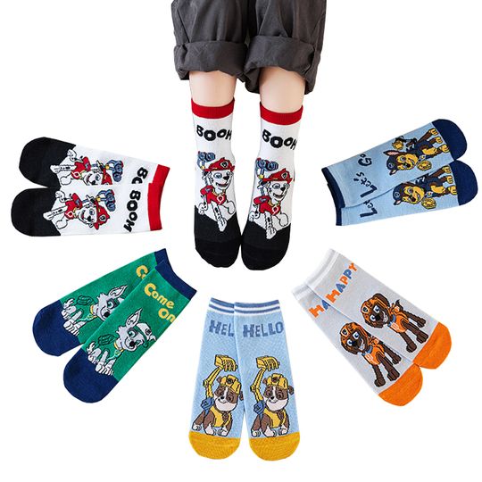 Paw Patrol Kids Cotton Socks Boys Cute Cartoon Socks for Children Baby Casual Socks Autumn and Winter Boys Socks