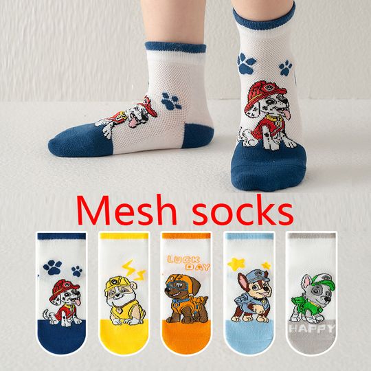 Paw Patrol Kids Socks Cotton Boys Cute Cartoon Socks for Children Baby Casual Socks Spring and Summer Boys Socks