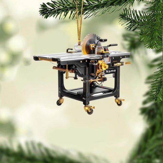 Discover Custom Table Saw Christmas Ornament, Woodworker Gift, Carpenter Holiday Decoration, Personalized Tool Ornament 2025
