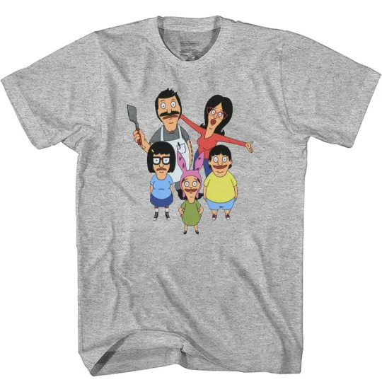 Discover Men's Bob's Burgers Heather Grey Graphic T-Shirt