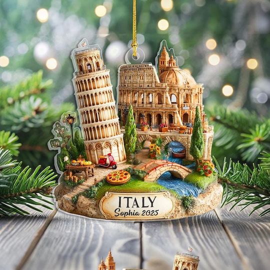 Discover Washington Map Ornament, Personalized Acrylic 2D Flat Christmas Ornament, Travel Gift for Washington Residents & Visitors