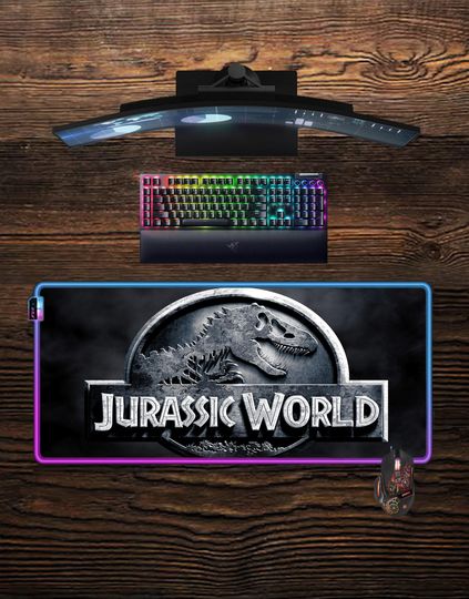 Discover Jurassic World RGB LED Gaming Mouse Pad