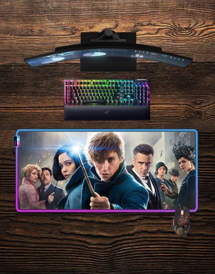 Discover Fantastic Beasts LED RGB Gaming Mouse Pad