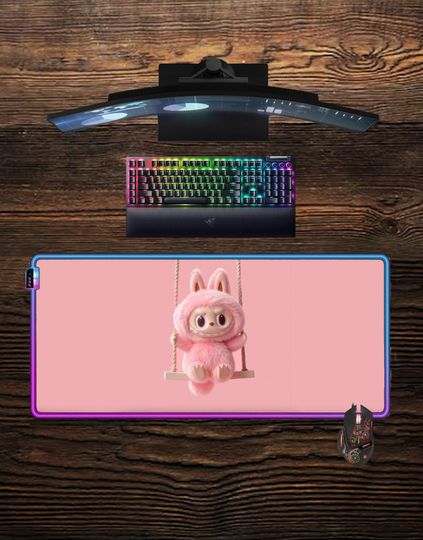 Discover Labubu LED RGB Gaming Mouse Pad