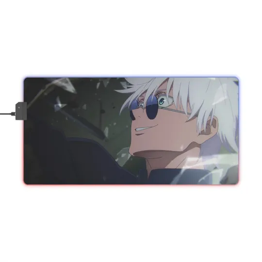 Jujutsu Satoru Satoru Gojo LED Gaming Mouse Pad