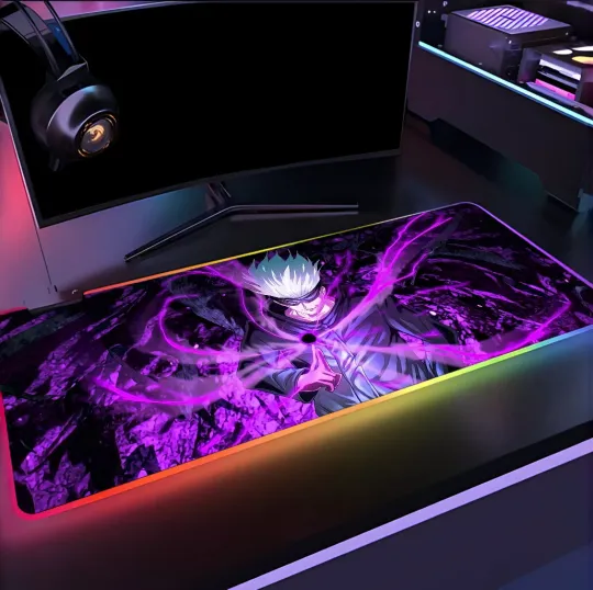 Jujutsu Satoru RGB Mouse Pad Satoru Gojo Yuji Itadori Megumi Fushiguro