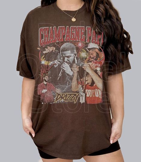 Discover Drake Champagne Papi T-Shirt, 90's Rap & Hip Hop Tee