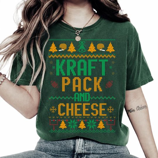 Discover Tucker Kraft Wisconsin Cheese Head T-Shirt, Green Gold Tailgating Party Tee