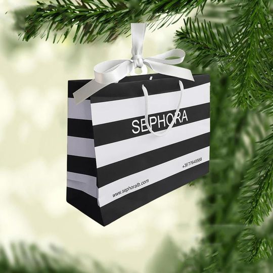 Discover SEPHORA Box Ornament, Miniature BOX Ornaments, Christmas gift, Family Keepsake, Xmas Ornament, Custom SEPHORA mini gift, 2D Flat Ornament