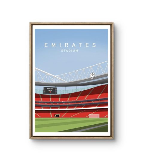 Emirates Stadium Poster, Arsenal FC Poster, North London Decor