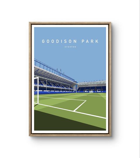 Discover Goodison Park Print: Everton FC Stadium - Toffees Football Art