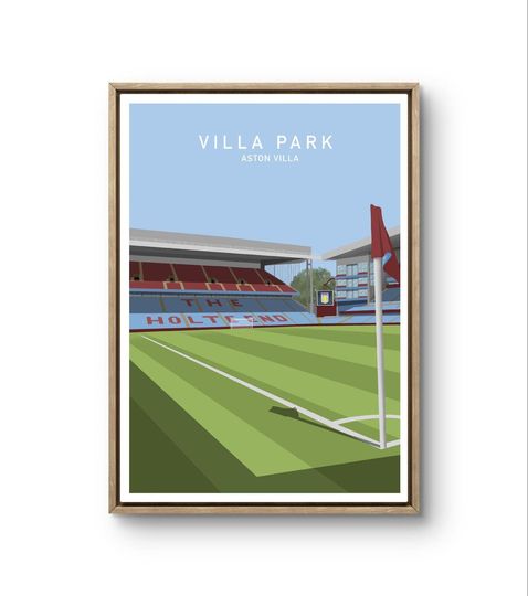 Discover Villa Park Stadium Print: Aston Villa FC Wall Art, Football Fan Gift
