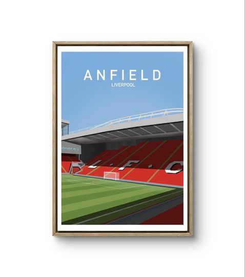Anfield Stadium Poster, Liverpool FC Poster for Reds Fans