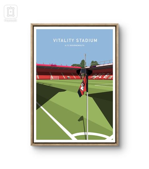 Discover Vitality Stadium Print: AFC Bournemouth Football Poster
